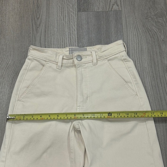 Everlane Straight Leg High Rise Crop Jeans Sandstone Pants  Women’s Size 00/24 - Picture 9 of 16
